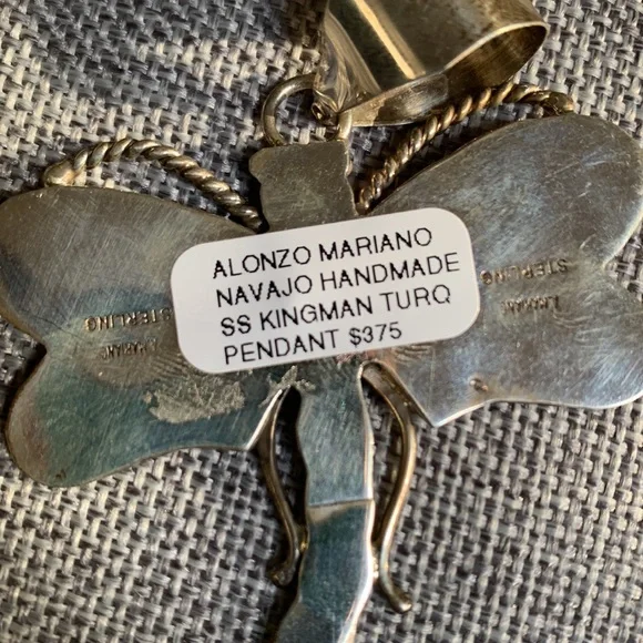 Navajo made dragonfly pendant